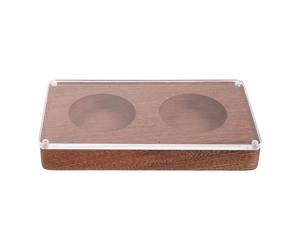 VINTORKY Coffret de présentation en Bois pour pièces commémoratives, 46 mm, avec Double Compartiment, idéal pour Exposer des pièces de Collection ou des Badges.
