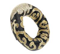 VINTORKY Coussin Bouddhiste en Coton Noir pour Bol Chantant Tibétain, Anneau Léger et Exquis pour Fixation Bruit, pour Bureau et Décoration