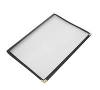 VINTORKY Couvertures de menu A4 transparentes PVC, livre de menus du restaurant 8 pages/16 vues, affichage pratique des cartes de boissons pour bar et pubs