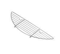 VINTORKY Égouttoir à Huile de Barbecue en Acier Inoxydable 304, Grille Semi-Circulaire Facile à Nettoyer pour Cuisson en Extérieur, Support Robuste pour Plat à Rôtir