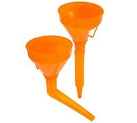 VINTORKY Entonnoir à Huile pour Véhicule Multifonctionnel en Plastique Orange, Design sans Utilisation des Mains, Lot de 2 Pièces pour Ravitaillement et Situations D'urgence