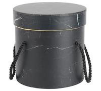 VINTORKY Fleuriste Couvercle Noire pour Emballage de Fleurs en Papier Boîte Ronde Design Simple et Élégant pour Offrir un Spécial
