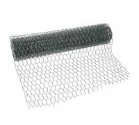 VINTORKY Grillage à Volaille en Fil Galvanisé Vert, Maille Hexagonale Légère et Simple, pour Usage en Ferme et Potager, Filet de Clôture Pratique pour Poules et Chats