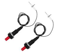VINTORKY Kit D'allumage Piézo-électrique 2pcs pour Cuisinière à Gaz, Allumeur Portable en Abs et Métal, Bouton-Poussoir Fiable pour Cuisson en Extérieur et Barbecue