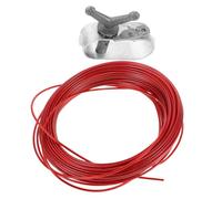 VINTORKY Kit Tendeur à Cliquet en Alliage D'aluminium et Acier Câble Protégé pour Couverture Piscine Hors Sol, pour Environnement Humide et Bord de Mer