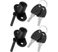 VINTORKY Lot de 2 Serrures à Clé pour Tiroirs de Bureau en Acier Noir Sécurité Renforcée pour Armoire à 3 Tiroirs, Verrous de Meubles pour Usage Professionnel ou Domestique Plusieurs styles