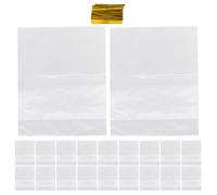 VINTORKY Lot de 200 sachets cadeaux transparents : sachets individuels de 30 x 18 cm avec attaches - film cellophane pour emballer pâtisseries, biscuits, bonbons - de rangement pour cadeaux