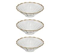 VINTORKY Lot de 3 en Verre pour bougeoirs : Anneaux récupérateurs de Cire pour Bougies Coniques à Motif Floral, Style A