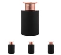 VINTORKY Lot de 4 flacons diffuseurs de Parfum à bâtonnets, 120 ML (4 oz), Pots de Rangement vides pour aromathérapie, contenants pour bâtonnets parfumés à remplacer soi-même, Noir