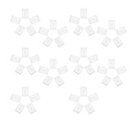 VINTORKY Lot de 50 Clips de Charnière à Restriction D'angle 90 Degrés en Plastique Blanc pour Armoires D'angle, Limiteur D'ouverture de Porte pour Protection Murale