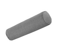 VINTORKY Oreiller Cylindrique de Soutien pour Jambes 15x40 Cm en Coton et Lin Gris Fumé, Coussin Ergonomique Spa et Massage pour Repose-pieds, Traversin Portable pour Lit et Canapé