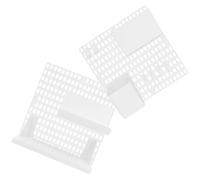 VINTORKY Organisateur Mural en Plastique Blanc Léger et Polyvalent pour Bureau et Maison, Présentoir à Étagère Perforée sans Perforation, Support Pratique et Simple