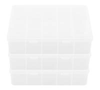 VINTORKY Organisateurs Compacts pour Faux Ongles en Polypropylène Solide, Lot de 3 Boîtes Transparentes 500 Pièces Nail Art, Coffrets de Rangement pour Accessoires Ongles Plusieurs styles