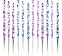 VINTORKY Pinceaux pour Nail Art pour Dessin Précis et Lignes Fines 12 Pcs en Fibre et Métal Accessoires Pratiques pour Nail Art Design Salon et Créations DIY la Maison