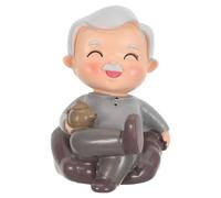 VINTORKY Statuette Grand-père Canapé en Résine, Décoration de Gâteau | Anniversaire de Mariage, Chambre, Légère et Facile à Ranger, Forme Canapé Grand-père