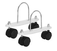 VINTORKY Support Robuste en Fer avec Pied Radiateur U-shaped pour Chauffage à Huile et Chauffage Extérieur, Roulettes Pivotantes pour Terrasse