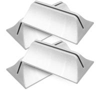 VINTORKY Supports de Cloison en Plastique Argenté Clips Pratiques et Faciles à Ranger 4pcs, Base Épaisse pour Séparateurs de Pièce pour Bureau et Salon