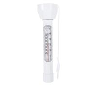 VINTORKY Thermomètre Flottant pour Piscine en Plastique Blanc, Facile à Transporter, Mesure Précise Température de L'eau pour Baignoires et Bassins