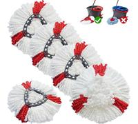 Vinuwu 5pcs têtes de Balai de Recharge Compatibles Serpillere Vileda Turbo | Recharges de têtes de Balai en Microfibre, lavables en Machine