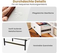 Vinyl Record Player Stand with Storage, White, 70x36x80 cm