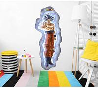 Vinyle mural taille réelle Dragon Ball Super Goku Super Sayan Produit officiel - Plusieurs dimensions - Vinyle pour murs - Produit original - Vinyle adhésif mural - Décoration maison - DBS 55x130cm