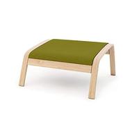 Vinylla Housse de rechange pour fauteuil conçue pour la chaise Ikea Poang (Design repose-pieds 2, coton - Vert)