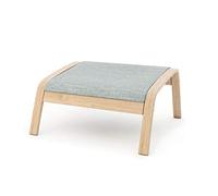 Vinylla Housse de rechange pour fauteuil Ikea Poang Chair (repose-pieds design 2, polyester, gris clair)