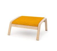 Vinylla Housse de rechange pour fauteuil Ikea Poang Chair (repose-pieds design 2, polyester, jaune)