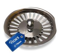 VIOKS Bonde de vidange de rechange pour évier Blanco 125654 Ø 79 mm | Sans barre de levage, pour vanne de panier à tamis