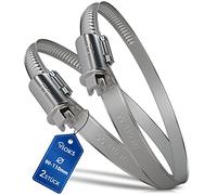 VIOKS Lot de 2 colliers de serrage 90-110 mm de diamètre en acier inoxydable pour tuyau en plastique/colliers de serrage en acier inoxydable