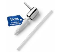 VIOKS Pompe avec tête de tuyau d'évier de rechange pour Blanco Torre 122233 | Distributeur de savon - Pompe de rechange - Chromé - Pour distributeur de liquide vaisselle Blanco - 300 ml
