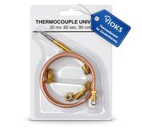 VIOKS Thermocouple universel pour cuisinière à gaz 900 mm M6 x 0,75 avec 5 | Thermocouple pour barbecue à gaz pour champignon, chauffage à gaz, chauffage de terrasse, réchaud à gaz