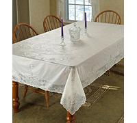 Violet Linen Nappe en Vinyle avec Dentelle Betenburg Beige 152,4 x 264,2 cm Oblong/Rectangle