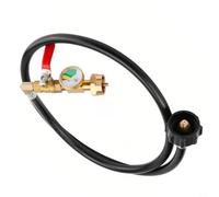 Violiica Kit de recharge de propane avec manomètre, adaptateur en laiton pour réservoirs de 0,5 kg et cylindres de 18,1 kg (1,2 m)