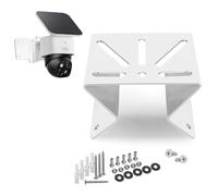 Violiica Support de montage d'angle blanc pour SoloCam S340 E30 E42, support mural en métal robuste avec vis pour caméra intérieure et extérieure, panneau solaire