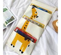 VIONNPPT Sac de rangement mural décoratif en coton et lin pour chambre d'enfant Motif girafe