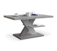 Viosimc Table Basse Salon Béton Gris - Meuble Design Moderne avec Étagère, Élégante, Parfaite pour Le Thé, Le Café et Un Salon Contemporain - Coffee Table Grey