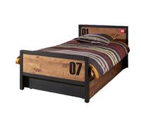 Vipack Alex Lit Simple 90x200 Pin Massif + Sommier + Lit Gigogne