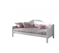 Vipack Lit capitaine Amori laqué blanc avec sommier à lattes 90x200 cm