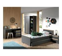 Vipack Armoire Mobile London 2 Tiroirs Anthracite