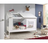 Vipack Lio Lit Cabane 90x200cm + Sommier 16 Lattes 90x200cm Beige