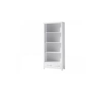 Vipack Bibliothque Erik bois laqu blanc 3 tablettes et 1 tiroir L87xH205cm