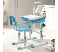 Vipack Bureau Comfortline 301 - Bleu clair et blanc