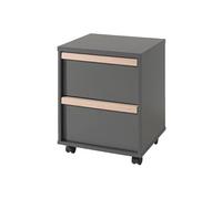 Vipack Armoire Mobile London 2 Tiroirs Anthracite