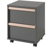 Vipack Armoire Mobile London 2 Tiroirs Anthracite