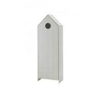 CASAMI Armoire 1 porte blanche, profil rainuré vertical, finition MDF laqué