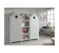 Vipack Casami Armoire 1 Porte Gris + Armoire Ouverte + Armoire 1 Porte Menthe