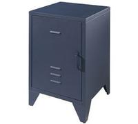 Vipack Chevet en métal Bronxx 1 porte 1 etagere 60x40x40cm Bleu Denim Mat Bleu G