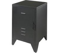 Vipack Chevet en métal Bronxx 1 porte 1 etagere 60x40x40cm Noir Mat Noir G