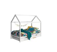 Vipack dallas lit lp 90x200cm blanc + lit gigogne